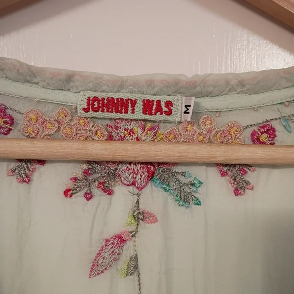 Johnny Was Floral Embroidered Blouse - Picture 2 of 14